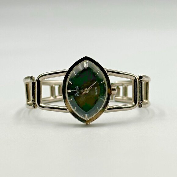 Xanadu Accessories - 3/$30 Xanadu Watch Women Silver Tone Marquise Face Black Dial 17MM Bangle 5.5"